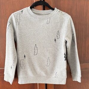 Cat & Jack Gray Lightning Bolt Crewneck Sweatshirt
